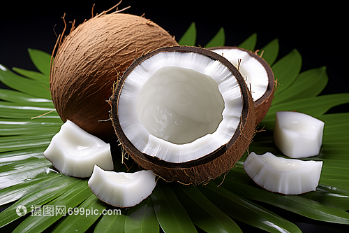 綠葉上一個(gè)椰子